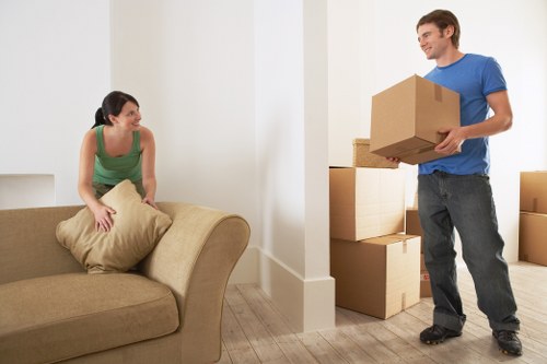 Moving support and packing materials for a Woolwich property